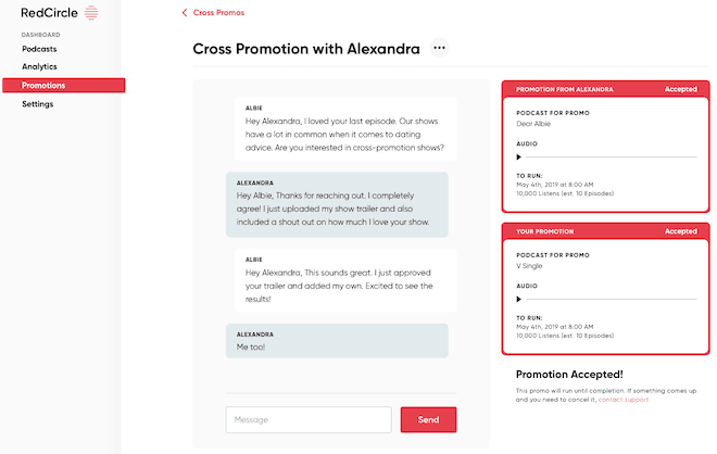 RedCircle podcast cross promotion